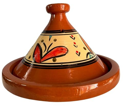 Tajine XL 35 cm in Terracotta Dipinta a Mano – Pentola Tradizionale Marocchina/Tunisina + Ebook Gratuito 2611251339