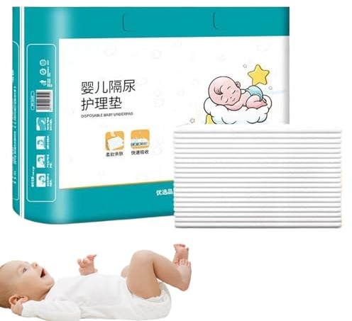 Fasciatoio Portatile per il Cambio - Telo Assorbente Traspirante | 40 Pezzi Cuscini per Cambio ad Assorbimento Rapido,Per Bambini Viaggi Casa Asilo Auto Camera da Escursioni