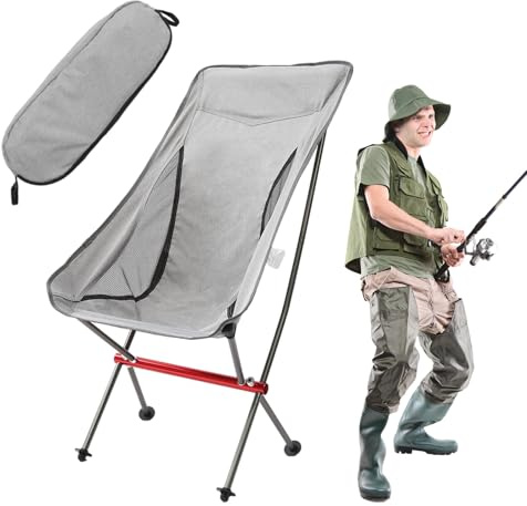 Generico Sillas plegables para uso en exteriores | Silla plegable y portátil – Asiento compacto de trekking – para playa, senderismo, pícnic, jardín