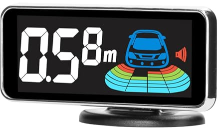 Horett Parcheggio Auto Sensore Posteriore con Radar a 8 Sensori Distanza Display LCD Buzzer Avvisatore - Compatibile con 12 V Veicolo (Sonda da 8 pezzi)