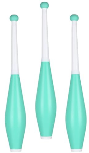 Xgdsnly 3 Piezas Clavas para Juegos Aéreos Profesionales Clavas para Juegos Aéreos Juguete Especialistas en Manipulación, Principiantes, Verde