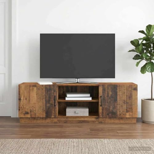 Boltkex TV-skåp, gammalt trä av trämaterial, 150 x 31 x 47 cm, TV-skåp, lågbräda, som TV-bänk, mediemöbler, hifirack med förvaringsutrymme, kabelgenomföring för vardagsrum, hemmabio, ordning