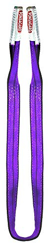 PONSA Hebeband aus Polyester mit PONSAGARD – Abrieb- und Schnittschutz, 1 Tonne Tragkraft, 1 Meter Länge, violett – Sicheres Heben – EN 1492-1 Zertifiziert