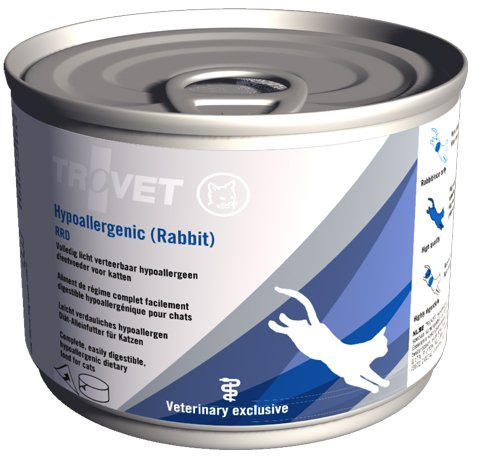 Trovet Hypoallergenic Kaninchen & Reis RRD | 12 x 200 g | Diät-Alleinfuttermittel für Katzen mit Futtermittelunverträglichkeiten | Kann hilfreich dabei Sein Juckreiz zu reduzieren