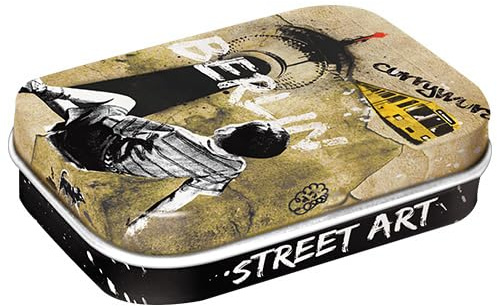 Nostalgic-Art Retro Pillendose, 4 x 6 x 1,6 cm, Berlin Street Art – Souvenir & Geschenk-Idee, mit Pfefferminz-Dragees, Vintage Design