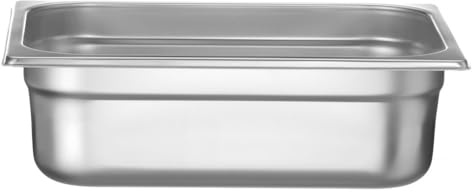 HENDI Contenitore Gastronorm, GN 1/2, resistenza termica -40 °C a 300 °C, compatibile con i forni a convezione, frigoriferi, bagno María, chafing dishes, 6.5L, 325x265x(H) 100mm, acciaio inox 18/10