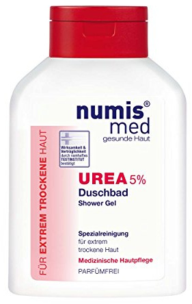 numis med Duschgel mit 5% Urea - Hautberuhigendes Duschgel f??r extrem trockene, zu Juckreiz neigende Haut - vegane Hautpflege ohne Silikone, Parabene & Mineral??l - Showergel 6er Pack (6x 200 ml)