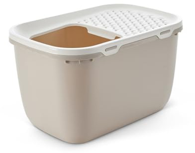 Katzenklo - Hop In Giant Mocha - extra großes Katzenklo - Einstieg von Oben - ideal für große Katzen - 74 x 49,7 x 43 cm