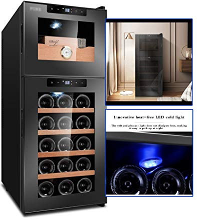 Konstante Temperatur feuchtigkeitsspendende Zigarrenschrank elektronischer Zigarrenschrank Weinschrank Zigarre- und Wein-Dual-Gebrauchskabinett (Color : Black4, Size : 34.5 * 49 * 81.5cm)