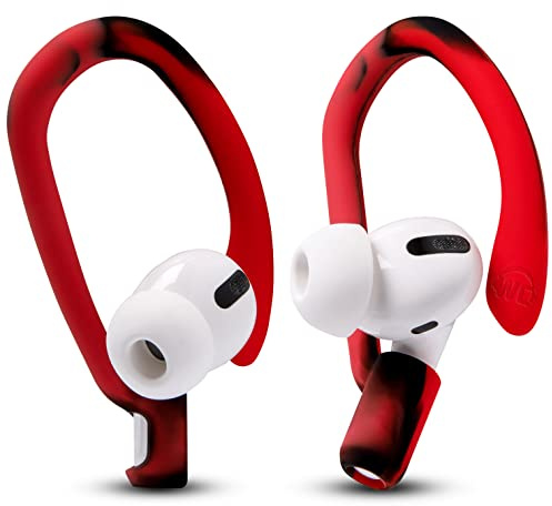 WC HookZ – Over-Ear-Haken für AirPods Pro 1, 2 & AirPods 1, 2, 3 | Von Wicked Cushions | Zwei Größenpaare, einzigartiger linker und rechter Haken | Lava
