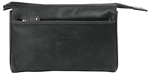bruno banani Kulturtasche Echt Leder Herren, Damen | Vielseitig einsetzbar, Funktionale Aufteilung, Sicherer Verschluss | 021129
