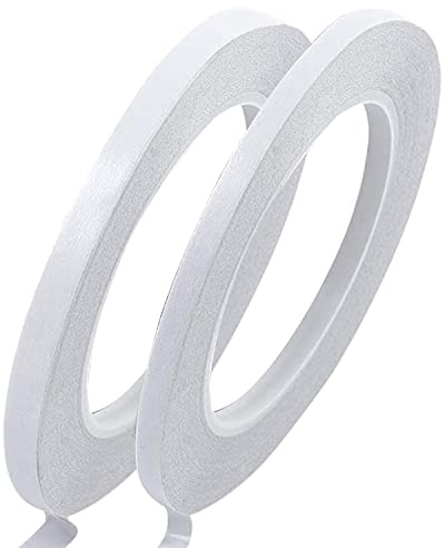 YISUMEI 2 Rollen Doppelseitiges Klebeband Set Starke Klebeband Selbstklebeband für Büro DIY Handwerk, Jede Rolle 25 Meter lang, Breite 6/9mm