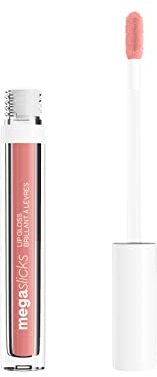 Wet n Wild, Mega Slicks Lip Gloss, Extra Glänzender Lippenstift mit Heller und Strahlender Textur für Weiche, Volle, Gesunde Lippen, Formel mit Hyaluronsäure und Veganem Kollagen, Snuggle Sesh