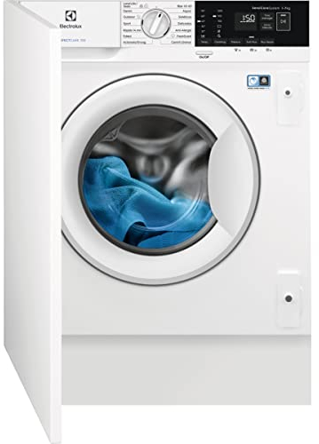 Electrolux EN7F4722AN Lavadora Integrable, Carga Frontal, 7 Kg / 1200 rpm, Programas a Vapor, Inicio diferido, Programa Rápido, Bloqueo seguridad infantil, Display LCD, Blanco, Clase D