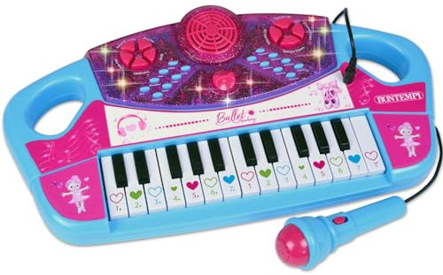 Bontempi | BabyTunes: Tastiera Giocattolo Elettronica da Tavolo a 25 Tasti con Microfono per Piccoli Artisti