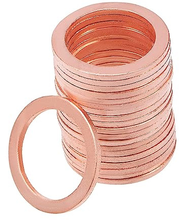 20 rondelle in rame M14 ad anello piatto tappo coppa olio guarnizione di tenuta rondelle di tenuta (M14 x 22 x 1,0)
