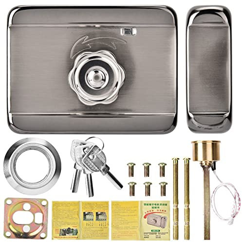 Cerradura Puerta Electrónica, Cerradura Puerta Control Remoto Cerradura De Puerta Inteligente Protección Doble Cerradura De Cabeza única Plateada Con Luz Indicadora