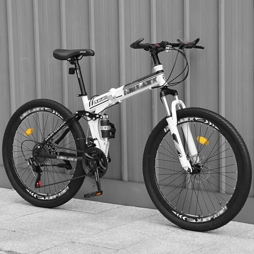 Kcolic Mountainbike 26 Zoll Faltrad 21 Gang Faltrad Erwachsene MTB Fahrrad Scheibenbremse Fahrräder für Mädchen Jungen C,26inch