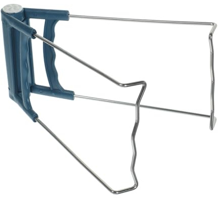 Yardenfun 2St Topfgreifer Platten-Retriever Cliphalter Hitzebeständige Geschirrklammer Faltbare Geschirrklammer Airfryer Fritteuse Plattengreiferclip Topfgeschirr-Clip Rostfreier Stahl Blue