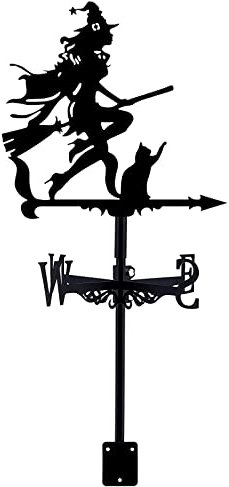Generic Girouette, Girouette En Métal Colosse Original, Toit Monté Vintage Magic Witch Forme Girouette, Jardin Ferme Cour Décoration Décoration Décoration