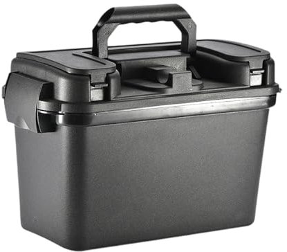 Amagogo Angelkoffer, Angelausrüstungskoffer, robuste, großvolumige Mehrzweck-Aufbewahrungsbox für Angelwerkzeuge, für Camping- und Outdoor-Zubehör