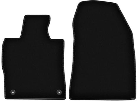 Wielganizator Velours Vorne Fußmatten passend für Peugeot 308 III (2021-) | Qualität: Basic - Genaue Passform, rutschfeste Untregrund 2-teilig - Schwarz
