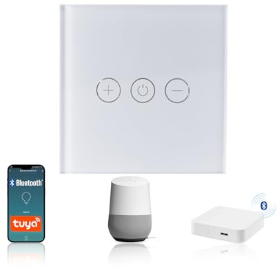 Bilihondim Variateur de lumière tactile | Pas de conducteur neutre nécessaire | Application Tuya Smart Life | Variateur sans fil | Interrupteur avec Bluetooth | 150 W à intensité variable pour
