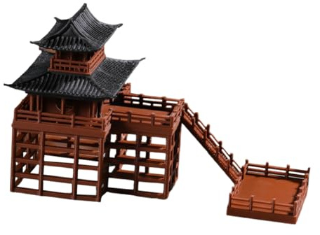 ibasenice Estatua Mini Pabellón para Jardín Adorno de Paisajismo Decoración de y Miniatura Accesorio para Bonsáis y Micro