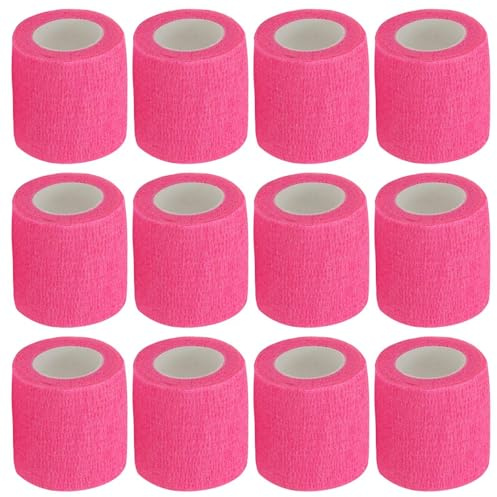 JDNFKG 12 rullar av non-woven bandage, självhäftande elastiska bandage, kroppsskyddsbandage, utomhusutrustning, lämplig för bergsklättring och sport.