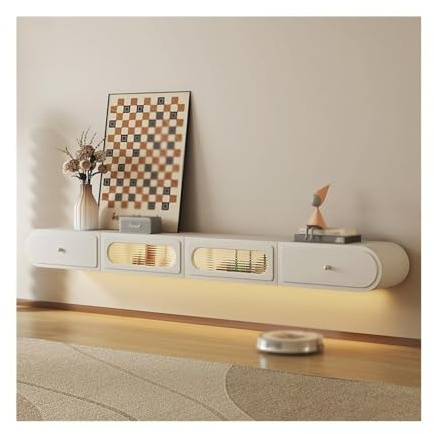 Lizhuzhuzs28 Moderne Meuble TV Mural, Console multimédia for Salon et Bureau Console(Petit)