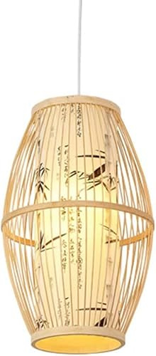 Lámpara de araña de pergamino de Estilo Chino Pantalla de lámpara Hueca 1 Paquete de Cesta de Lámpara Colgante de Mesa de Comedor Hecha a Mano Luces Colgantes Tejidas de de Estilo rústico