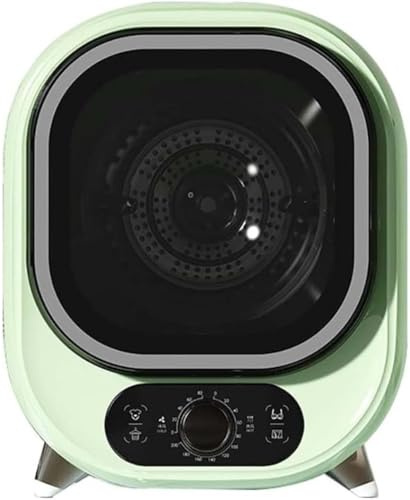 Secadora de condensación portátil, compacta, con capacidad de 5 kg y centrifugado de 0,8 kg, ahorradora de energía, diseño ventilado, ideal for espacios pequeños (azul, verde, blanco y rosa).(Green)