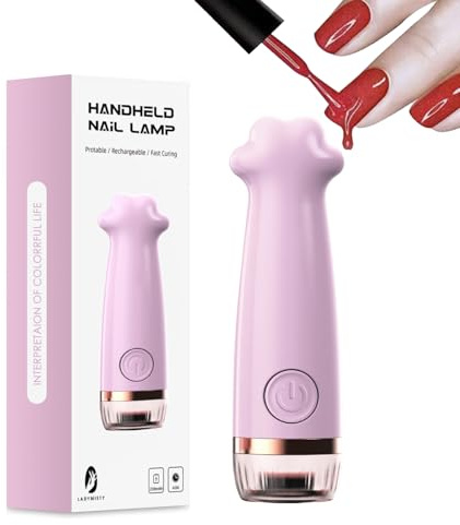 Yuemeuy Lampada LED Per Unghie Gel | Dispositivo Manicure Ricaricabile con 2 Impostazioni Timer,Asciugatore Per Smalto Per Unghie Portatile | Per Centro Benessere Salone Di Bellezza Viaggio Vacanza