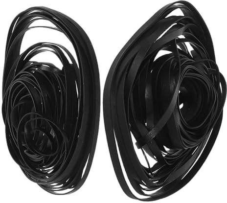 ERINGOGO 100 Correas Planas De Goma para Grabadora De Casetes y DVD, Surtido 2 Mm y 3 Mm, Tamaños 40-135 Mm, Repuesto para Reparación y Mantenimiento De Cintas