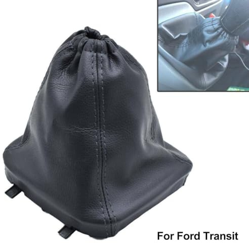 MoSundi Funda para palanca de cambios de piel sintética para Ford Transit Van MK7 2006-2014, transmisión manual, color negro