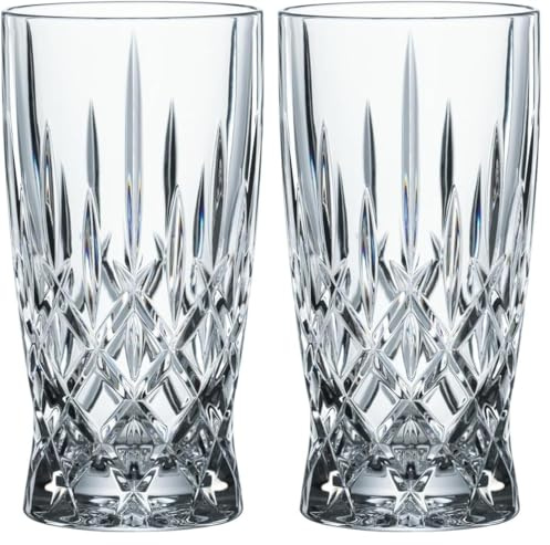 Nachtmann 2-teiliges Latte Macchiato Gläser Set, 350 ml, Noblesse Barista, 104893, Kaffeegläser aus Kristallglas, Cappuccino Gläser spülmaschinenfest (Packung mit 2)