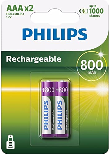 PHILIPS R03B2A80/10 - Multi Life NiMH Akku AAA Micro 800 mAh 2er Pack