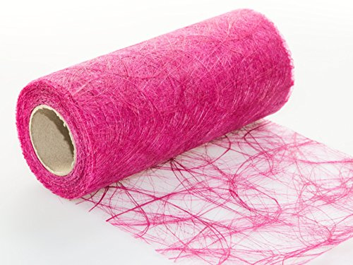 Protinam Sizoweb 20cm x 20m Tischläufer Tischband in Farben zur Dekoration wie Sommer, Ostern, Weihnachten oder Hochzeiten abgelängt (20m, Fuchsia 3450)