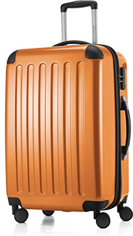 Hauptstadtkoffer Alex - Mittelgroßer Hartschalenkoffer, 4 Rollen, Koffer, Trolley, Rollkoffer, Reisekoffer, Volumenerweiterung, 65 cm, 74 Liter, Orange