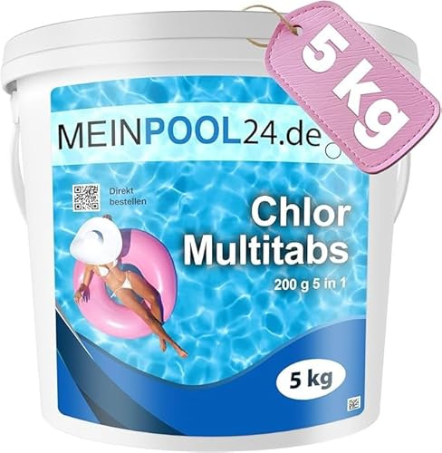 Meinpool24.de 2 x 5 kg Chlor Multitabs für den Swimmingpool Marke Meinpool24.de 200g Multitfunktionstabletten
