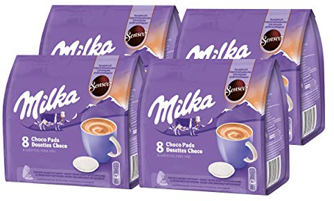 Senseo Milka Choco Pads 4er Set, Schokoladengetränk, 4 x 8 Pads/Portionen