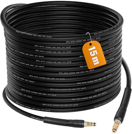 MoPei 15 M Hochdruckschlauch für Karcher K2 K3 K4 K5 K6 K7, Hochdruckreiniger Schlauch Verlängerungsschlauch, Quick Connect-Anschlüsse