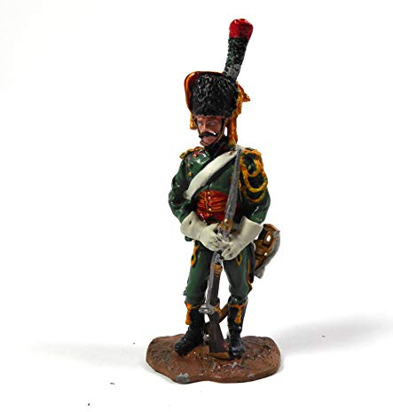 OPO 10 - Horse Chasseurs Regimenter der Soldatenfigur der kaiserlichen Garde 1/32 60mm Empire Napoleon Del Prado Collection (N15)
