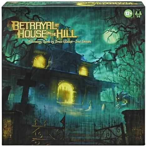 Hasbro Gaming Avalon Hill Betrayal at The House on The Hill Second Edition Cooperative Board Game, Ages 12 and Up, 3-6 Players, 50 Chilling Scenarios