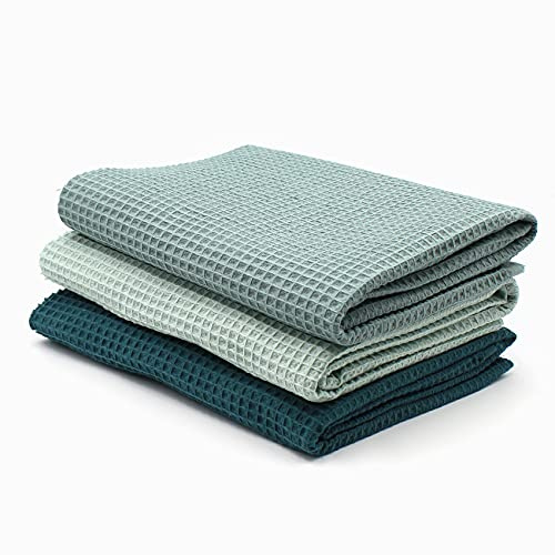 VmG-Store 3 x våffelpiké-set om vardera 0,5 m x 1,5 m, våffeltyg, 100 % bomullstyg, Tex Standard 100 (set om 3)