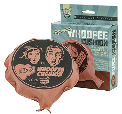 Funtime Gifts 10624 Self-Inflate Whoopee Cushion, Pink, 16cm