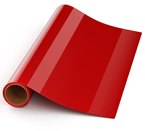 Zidwzidwei Flexfolie Plotter Textil, 12 x 6ft Heat Transfer Vinyl Textilfolie Plotter für Kleidung,Bügelfolie Plotter Textilien Transferfolie zum Aufbügeln DIY T-Shirt Stoffe (Dunkelrot)