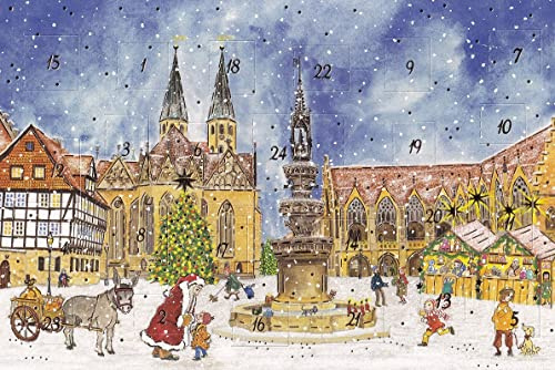 Adventskalenderkarte Braunschweig Nostalgie Weihnachten Grußkarte