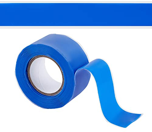 GORGECRAFT 3 m X 25 mm Selbstverschweißendes Silikonband Blau Wasserdicht Reparatur Isolierband Mehrzweck-Isolierband Zum Abdichten von Kühlerschläuchen Lecks Notrohrreparatur Elektrischen Kabeln