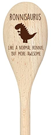 Cuillère en bois personnalisée en forme de dinosaure